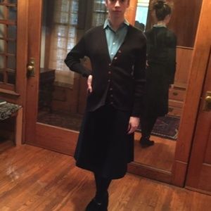 Black button-down sweater
